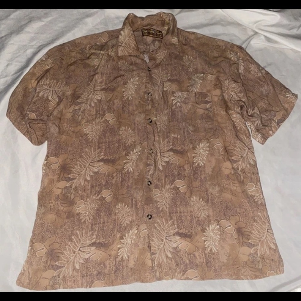 Caribbean Blues Hawaiian Shirt Button Up Shirt Sleeve Men’s Size XL
